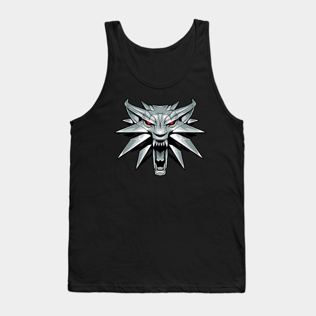 White Wolf Head Tank Top by nabakumov